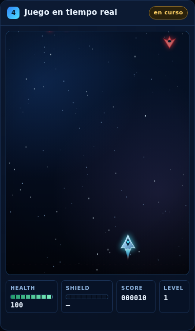 Juego 2D con nave, enemigos y HUD