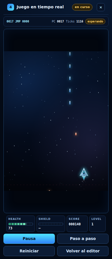 Juego a pantalla completa en móvil